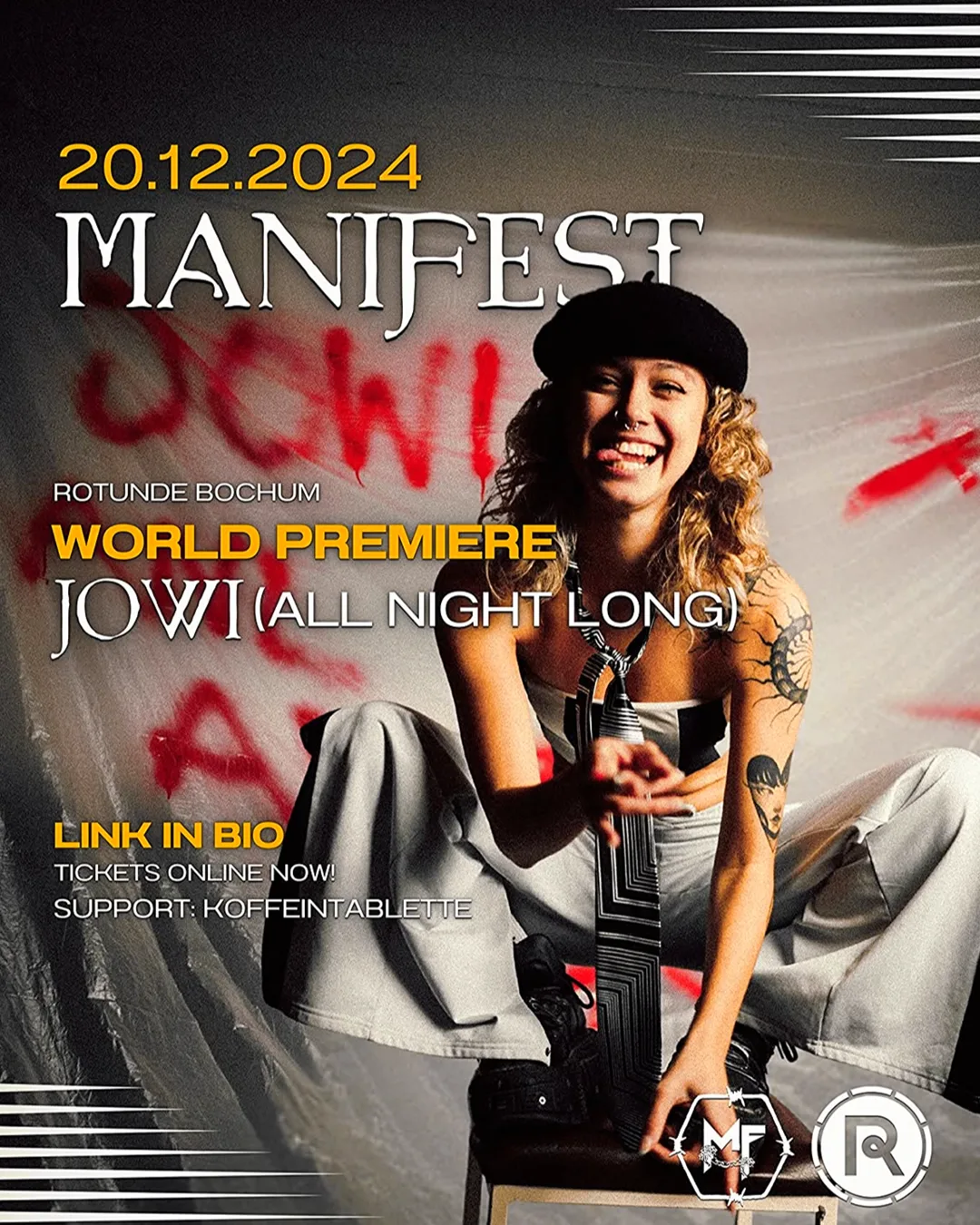 Flyer für Manifest mit Jowi